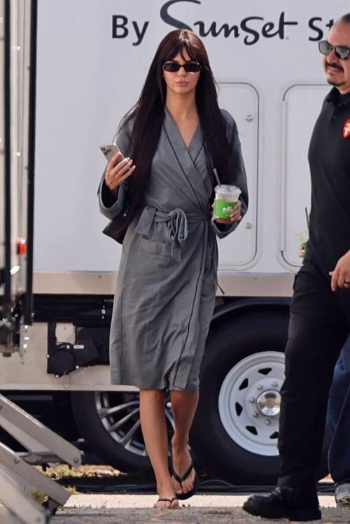 Kendall Jenner behind scenes shoot Pasadena, August 2025