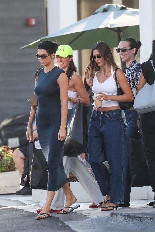 Kendall Jenner & Hailey Bieber shopping Brentwood, August 2025 7