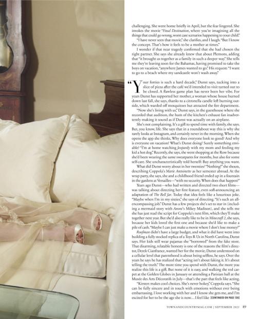 Kirsten Dunst Town & Country Magazine, September 2025 5