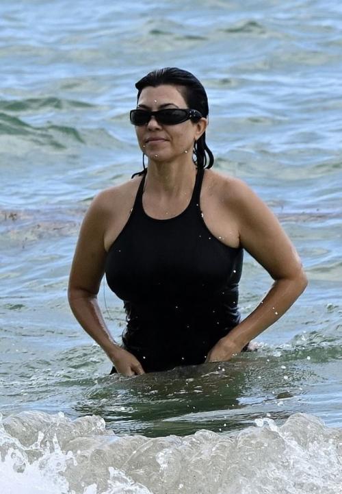 Kourtney Kardashian in swimsuit at Miami Beach, August 2025 2