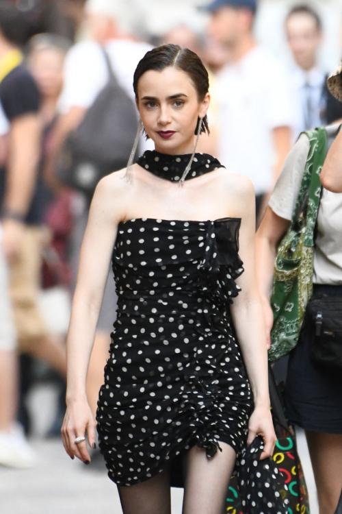 Lily Collins on Emily in Paris set Venice, August 2025 1