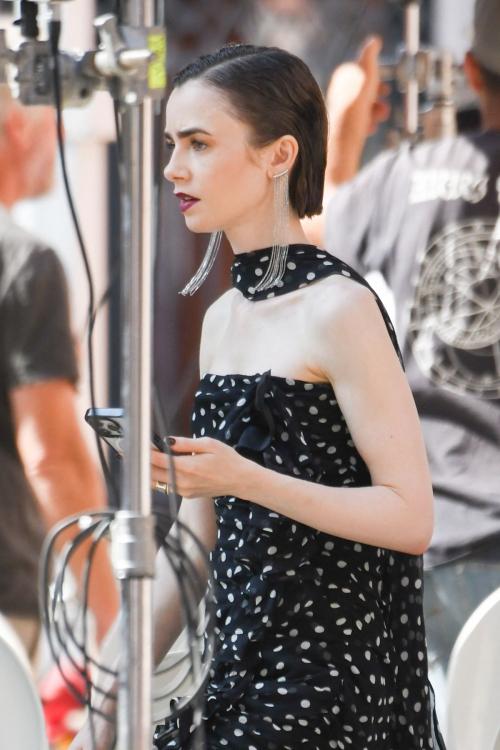 Lily Collins on Emily in Paris set Venice, August 2025 4