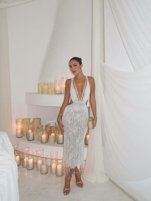 Luana Barron at a wedding dress fashion show, Aug 2025