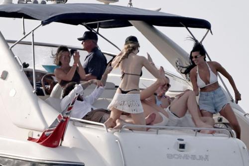 Olivia Attwood in bikini at boat party Formentera, August 2025 6