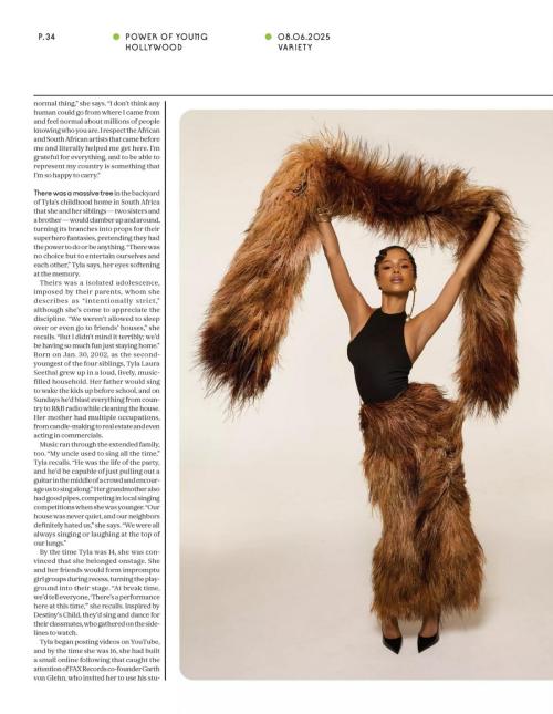 Tyla Variety Magazine Feature, August 2025 2