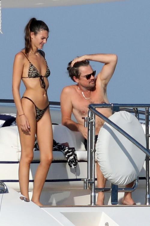 Vittoria Ceretti yacht with Leonardo DiCaprio, August 2025