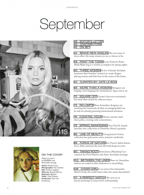 Abbey Lee in Vogue Australia, September 2025 14