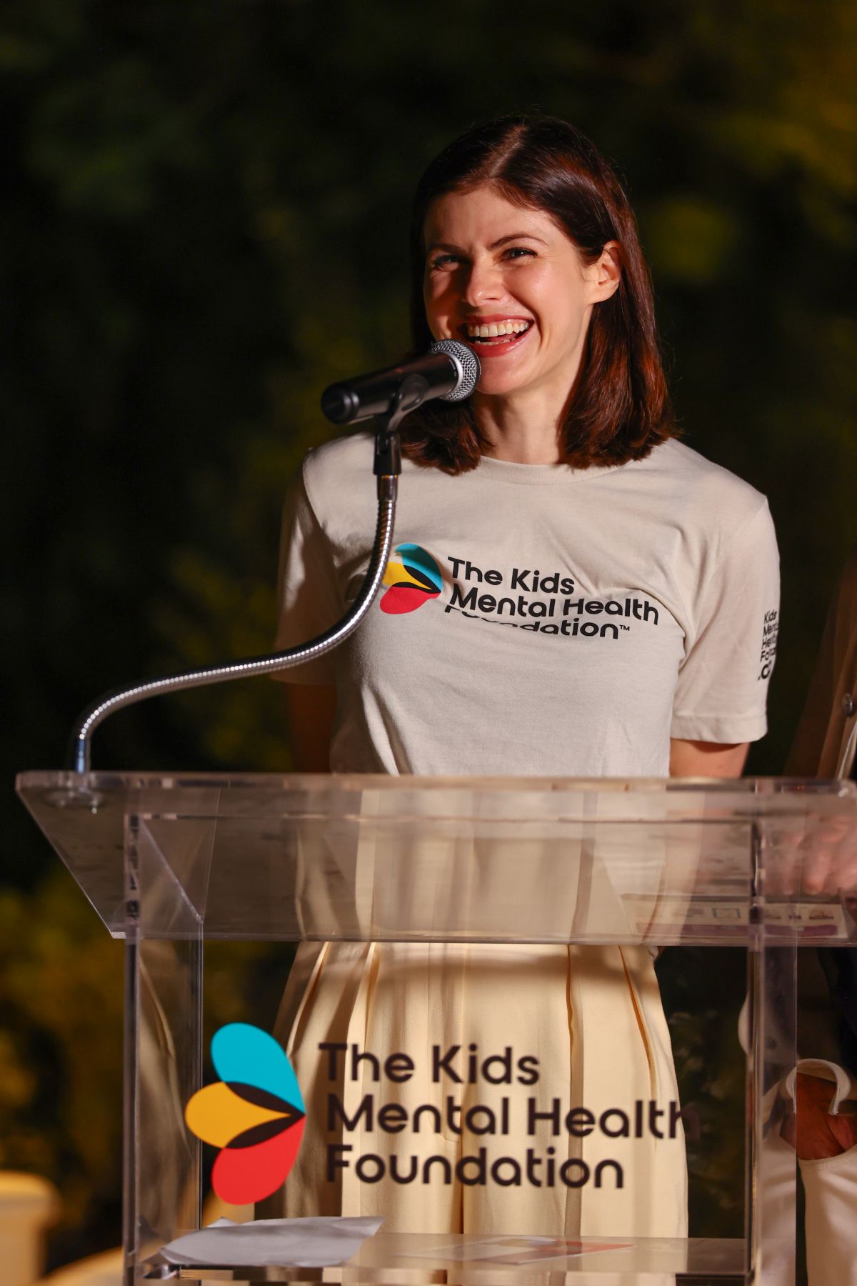 Alexandra Daddario at Kids Mental Health Foundation Dinner LA, September 2025