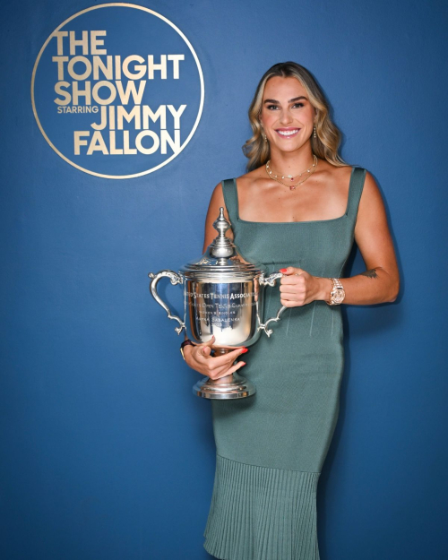 Aryna Sabalenka at Tonight Show Starring Jimmy Fallon, Sep 2025