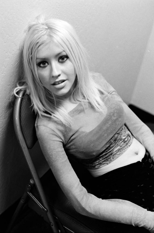 Christina Aguilera black & white photoshoot, 2001