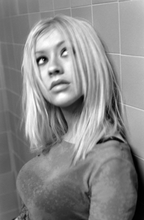 Christina Aguilera black & white photoshoot, 2001 10