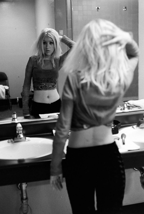 Christina Aguilera black & white photoshoot, 2001 16
