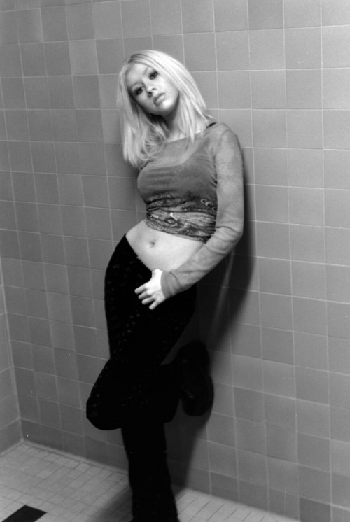 Christina Aguilera black & white photoshoot, 2001 25