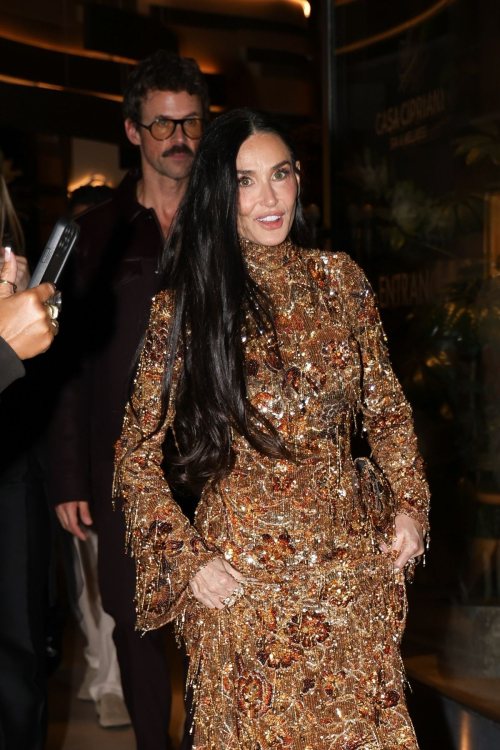 Demi Moore leaves Gucci after-party Milan, September 2025
