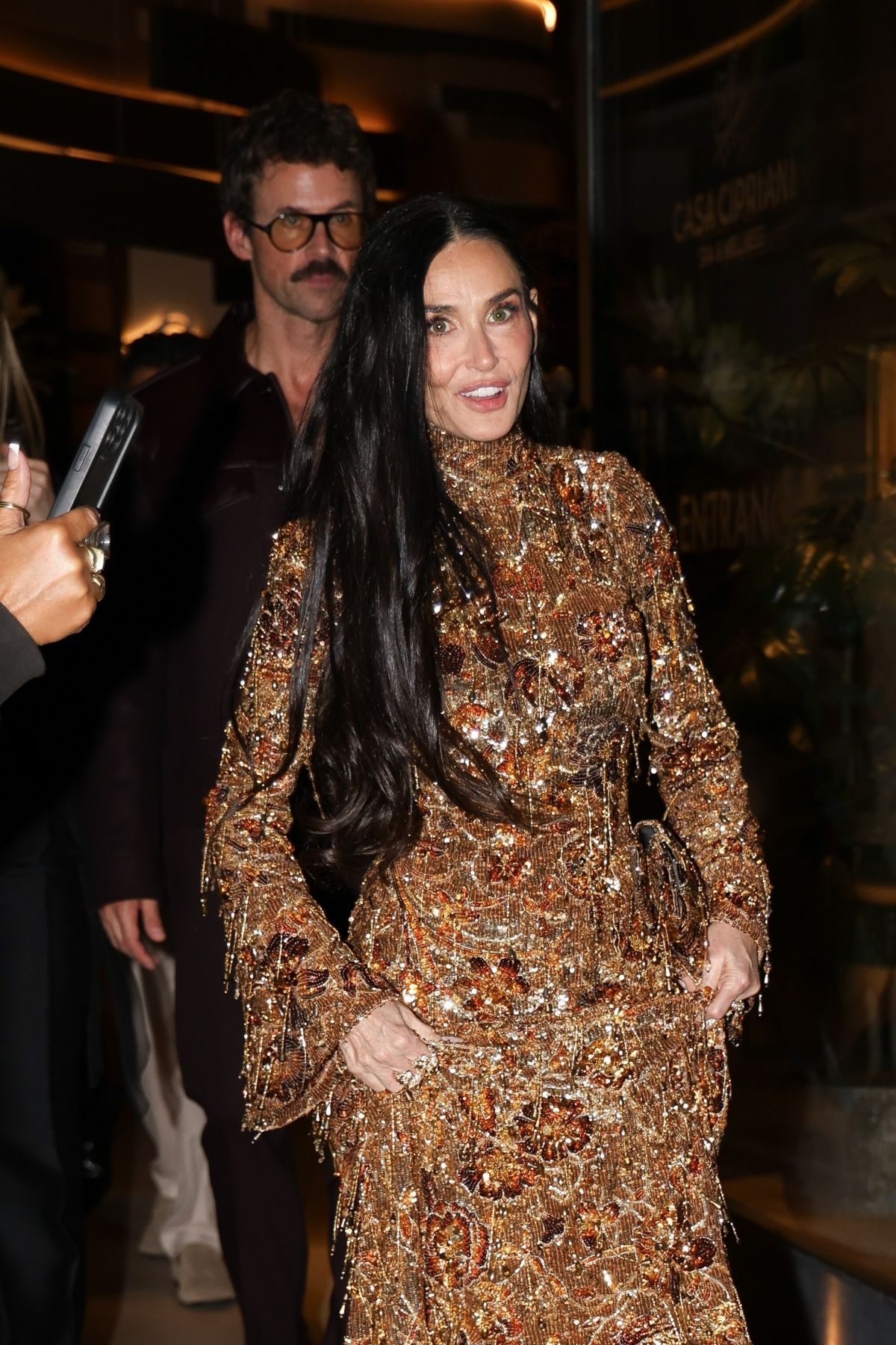 Demi Moore leaves Gucci after-party Milan, September 2025