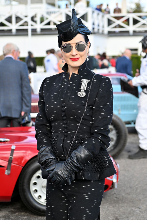 Dita Von Teese at Goodwood Revival Motor Circuit, September 2025