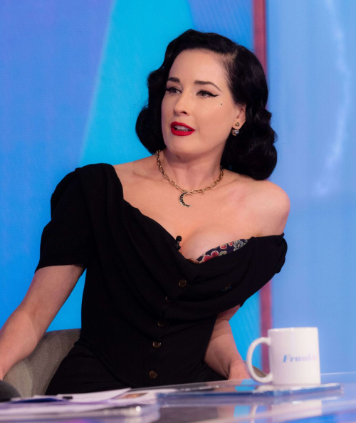 Dita Von Teese at Loose Women Show London, September 2025