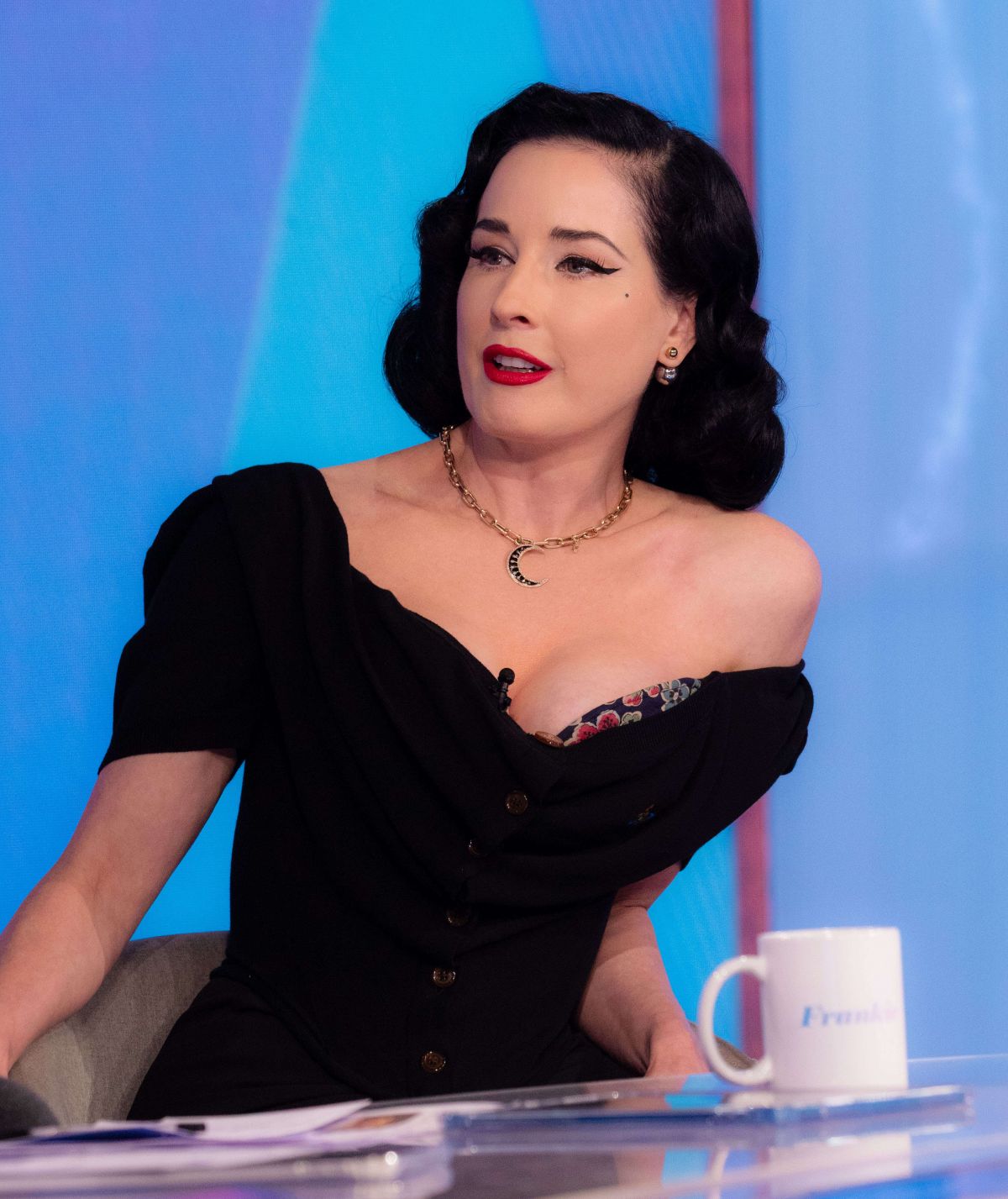 Dita Von Teese at Loose Women Show London, September 2025