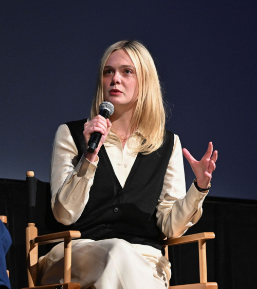 Elle Fanning at Sentimental Value panel Telluride, August 2025
