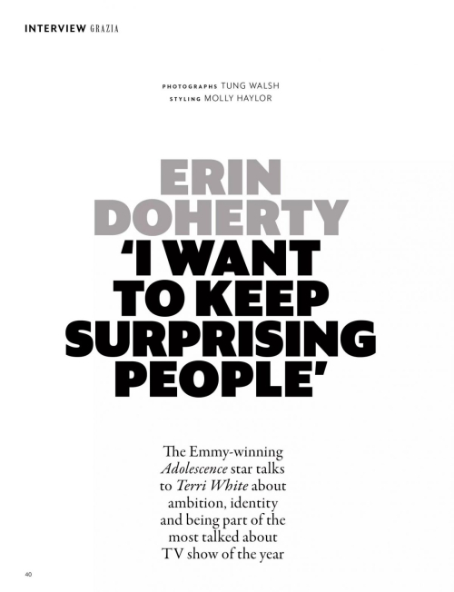 Erin Doherty in Grazia UK, October 2025 1