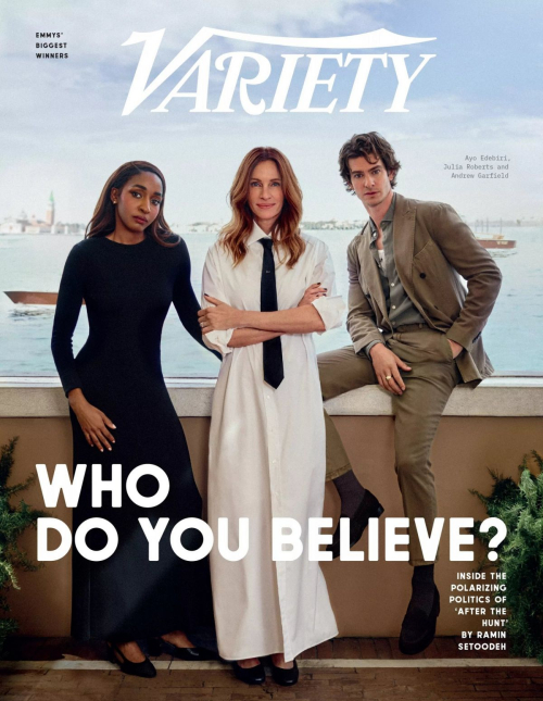 Julia Roberts, Ayo Edebiti & Chloe Sevigny in Variety Magazine, September 2025