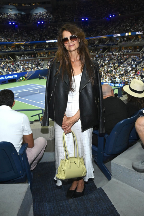 Katie Holmes at US Open Novak Djokovic Game NYC, August 2025
