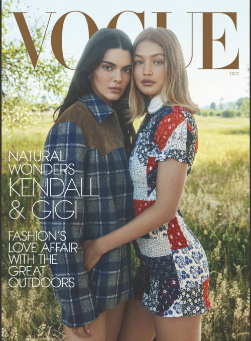 Kendall Jenner and Gigi Hadid in Vogue Magazine, October 2025