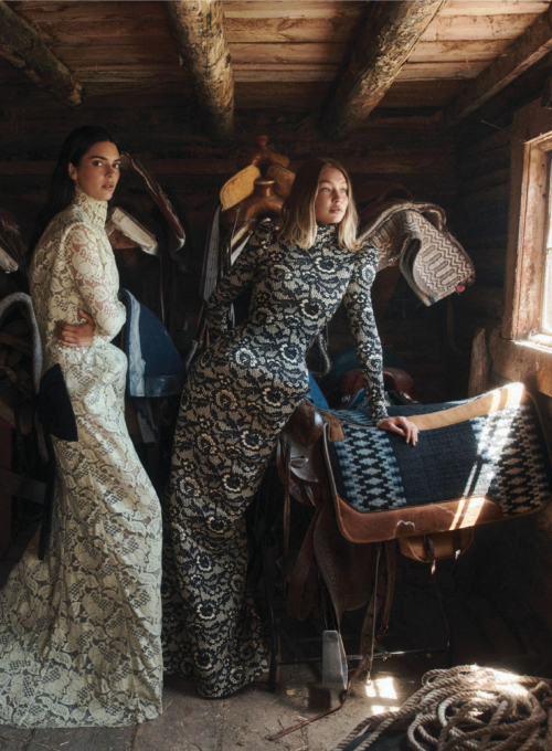 Kendall Jenner and Gigi Hadid in Vogue Magazine, October 2025 16