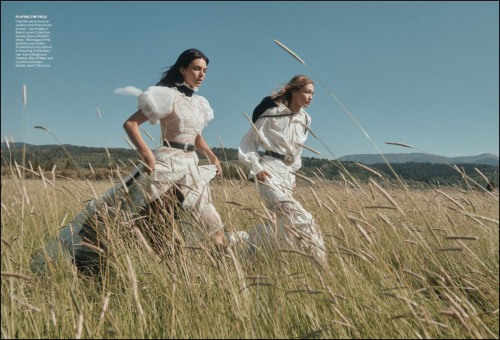 Kendall Jenner and Gigi Hadid in Vogue Magazine, October 2025 1