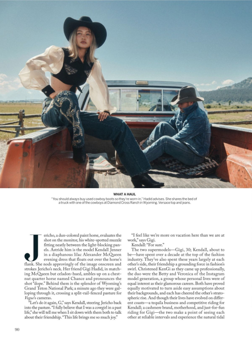 Kendall Jenner and Gigi Hadid in Vogue Magazine, October 2025 23