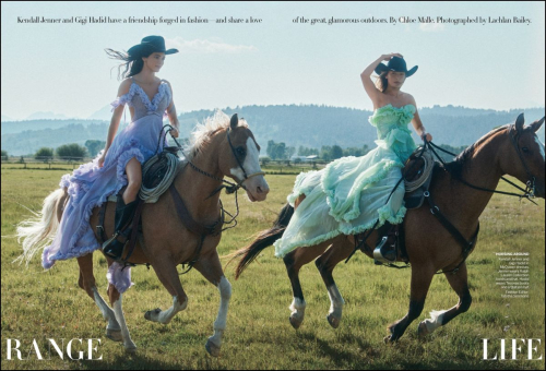 Kendall Jenner and Gigi Hadid in Vogue Magazine, October 2025 7
