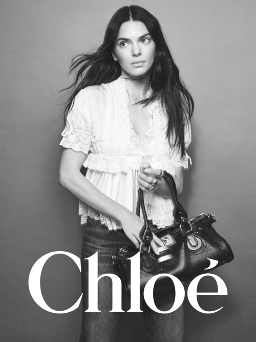 Kendall Jenner for Chloe Paddington bag campaign, September 2025