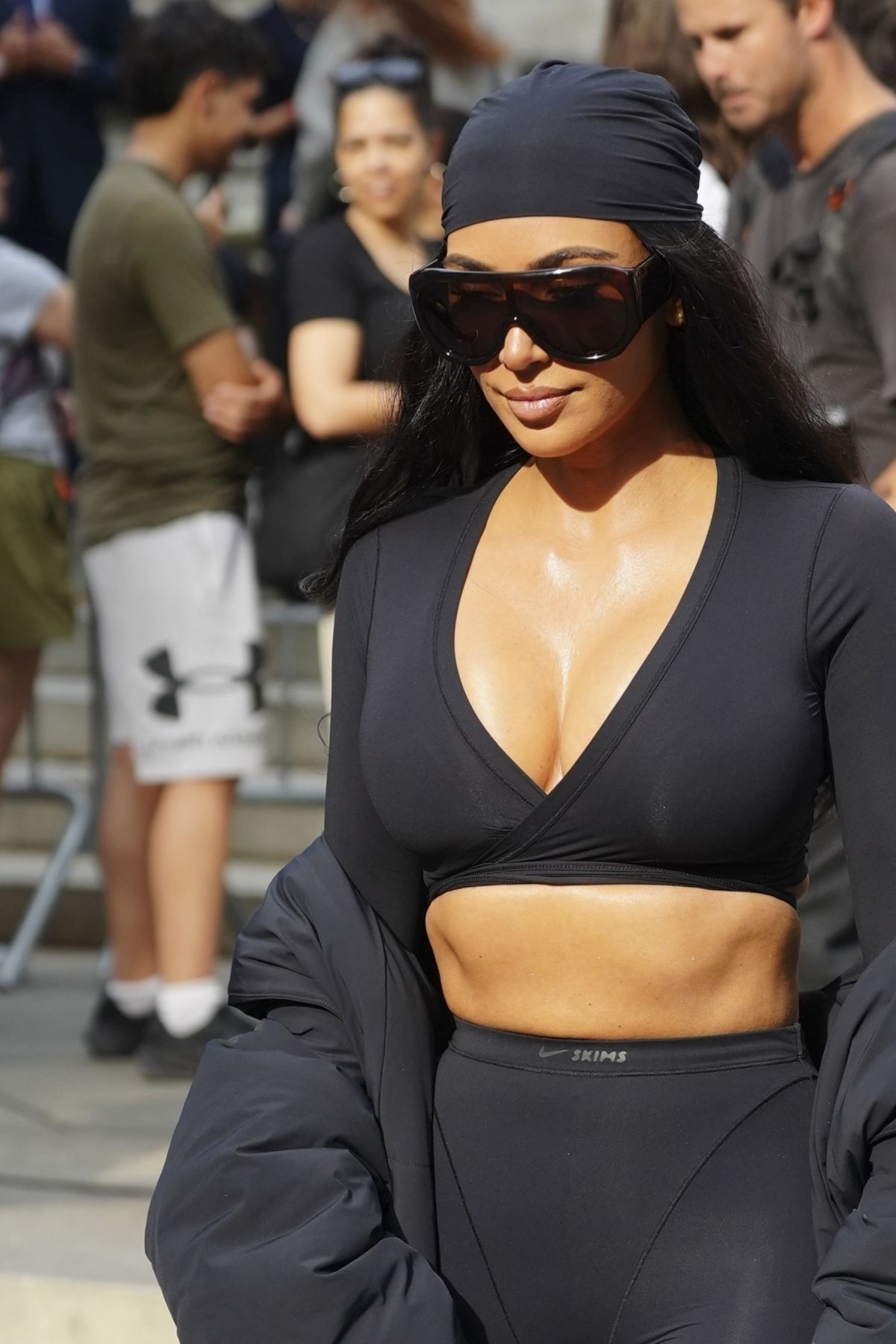 Kim Kardashian at SKIMS x Nike fashion show NYC, September 2025