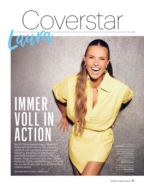 Laura Wontorra on Women’s Health Germany, May 2025 6