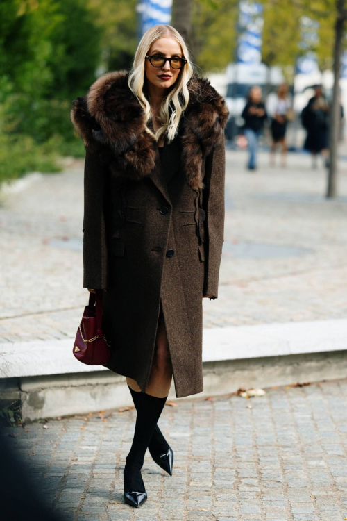 Leonie Hanne outside Prada show Milan, September 2025