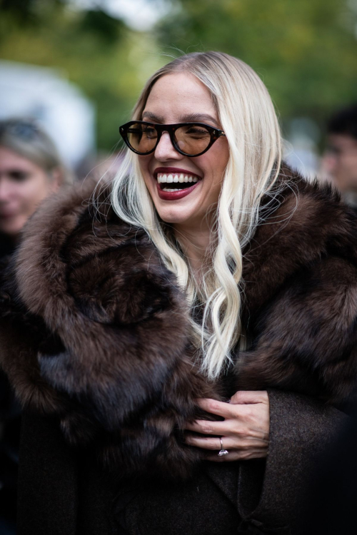 Leonie Hanne outside Prada show Milan, September 2025 1