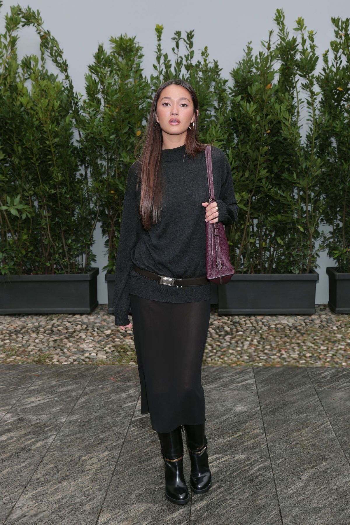 Lily Chee at Tod’s fashion show Milan, September 2025