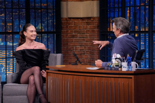 Lily James at Late Night with Seth Meyers, September 2025 3