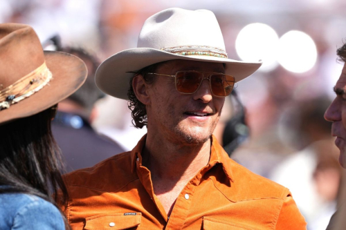 Matthew McConaughey at Texas vs Ohio State game, August 2025