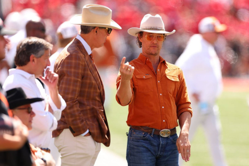 Matthew McConaughey at Texas vs Ohio State game, August 2025 1