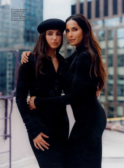 Padma Lakshmi and Krishna Lakshmi in Vogue India, September 2025 6