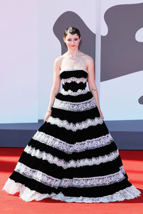 Thomasin McKenzie at Testament of Ann Lee premiere Venice, September 2025