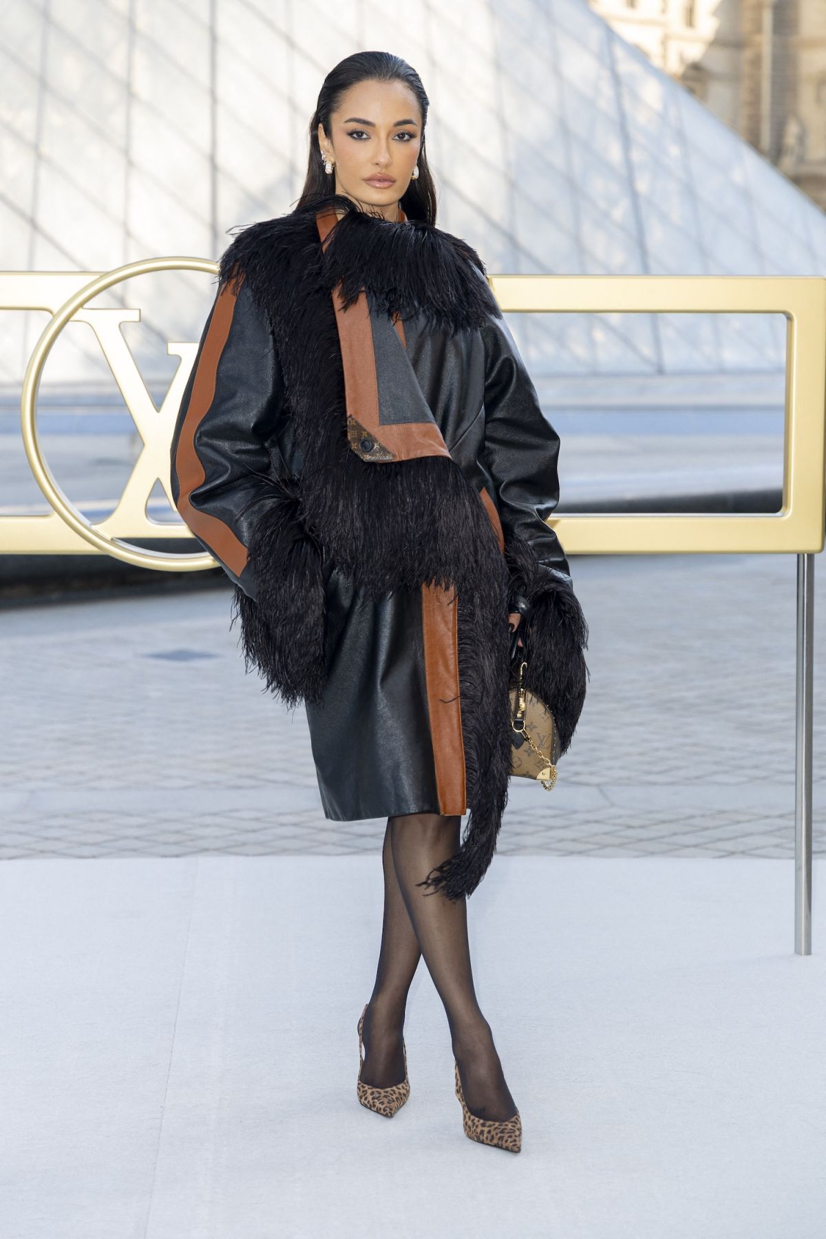 Amina Muaddi at Louis Vuitton Fashion Show Paris Fashion Week, September 2025