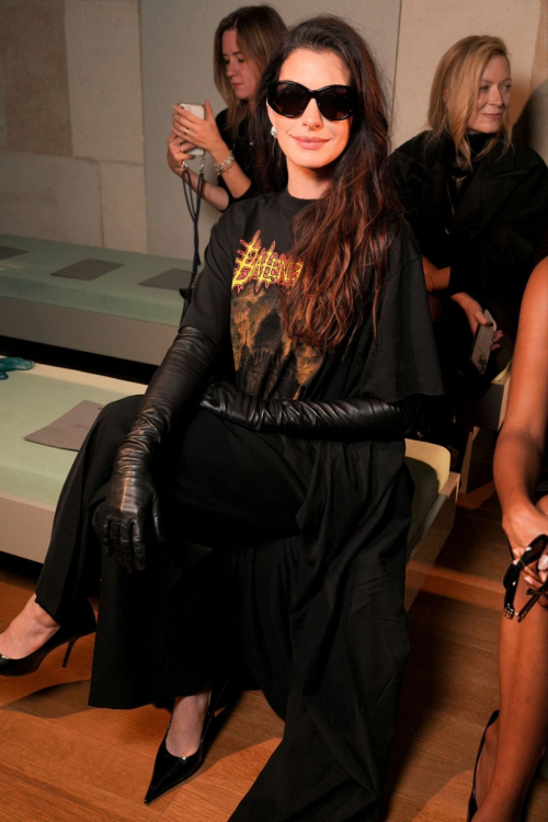 Anne Hathaway at Balenciaga Fashion Show Paris Fashion Week, October 2025