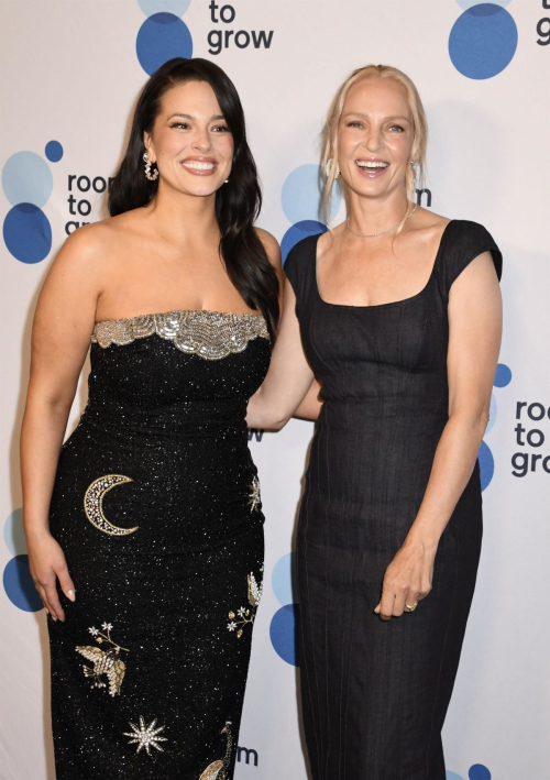 Ashley Graham and Uma Thurman at Room to Grow Gala, October 2025