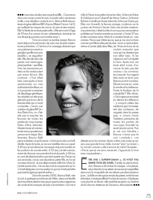 Bianca Balti in Elle France, October 2025 3