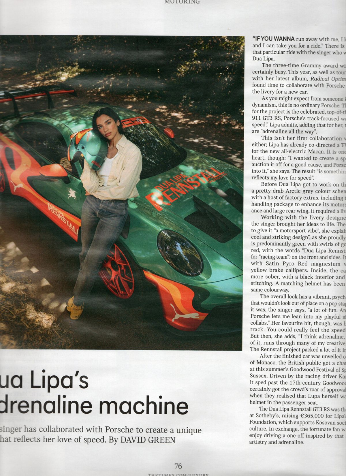 Dua Lipa in Luxx Magazine, October 2025