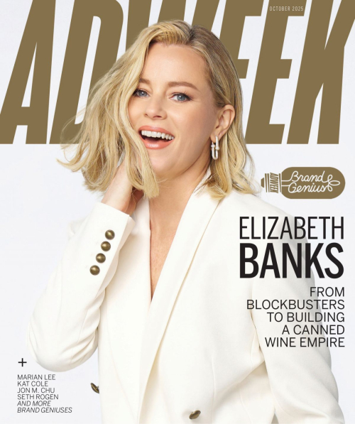 Elizabeth Banks in AdWeek Magazine, October 2025