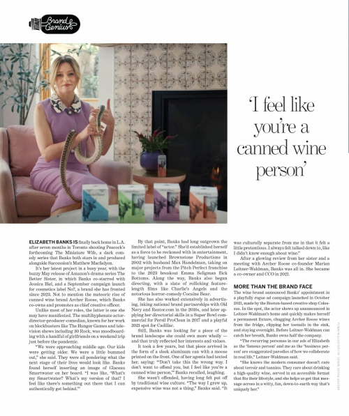 Elizabeth Banks in AdWeek Magazine, October 2025 2