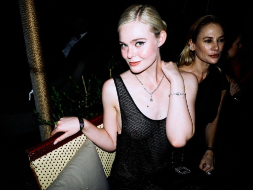 Elle and Dakota Fanning at Armani Party, October 2025 1